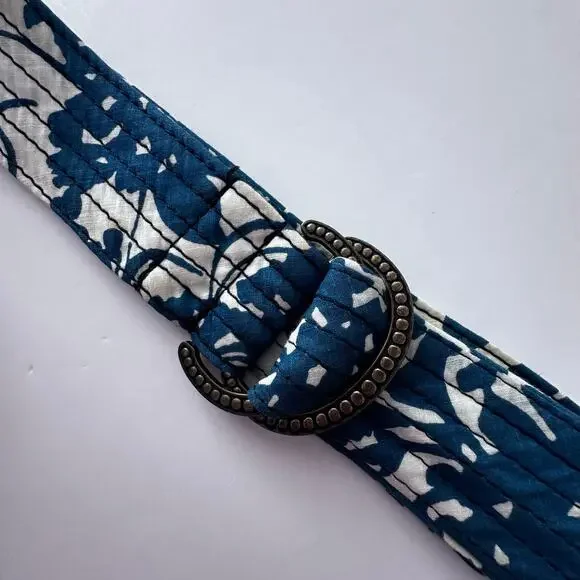 J. Crew Cotton Quilted Floral Belt - M/L - Adjustable - Picture 2 of 5
